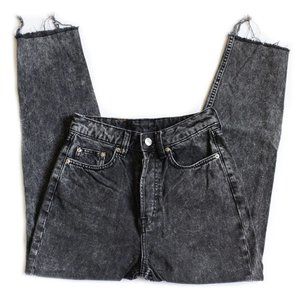 H&M Divided Black Acid Wash High Rise Jeans 24